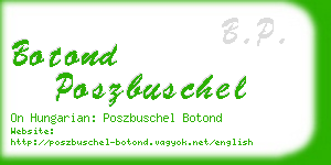 botond poszbuschel business card